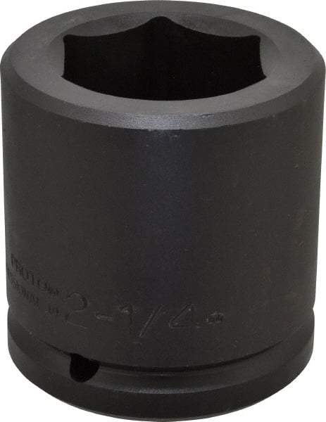 Proto - 1-1/2" Drive 2-1/4" Standard Impact Socket - 6 Points, 3-3/4" OAL - Caliber Tooling