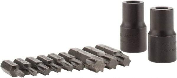 Proto - 11 Piece, 3/8" Drive Screwdriver Bit Set - T10 to T50 Torx - Caliber Tooling