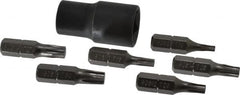 Proto - 7 Piece, 3/8" Drive Screwdriver Bit Set - T10 to T30 Torx - Caliber Tooling