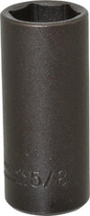 Proto - 1/4" Drive 5/8" Deep Impact Socket - 6 Points, 2" OAL - Caliber Tooling