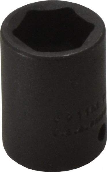 Proto - 1/4" Drive 11mm Standard Impact Socket - 6 Points, 7/8" OAL - Caliber Tooling