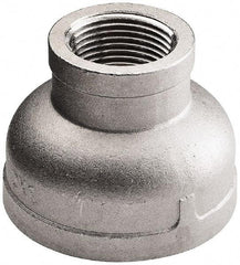 Merit Brass - 4 x 2" Grade 316 Stainless Steel Pipe Reducer Coupling - FNPT x FNPT End Connections, 150 psi - Caliber Tooling