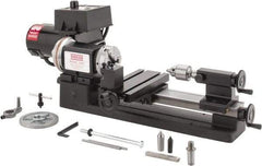 Sherline - 3-1/2" Swing, 8" Between Centers, 100/240 Volt, Single Phase Miniature Lathe - 1MT Taper, 1/2 hp, 70 to 2,800 RPM, 10mm Bore Diam, 260mm Deep x 203.2mm High x 584.2mm Long - Caliber Tooling