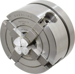 Sherline - 4 Jaws, 2.5" Diam, Independent Manual Lathe Chuck - 3/4-16" Spindle Mount - Caliber Tooling