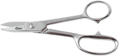 Clauss - 4" LOC, 7-1/4" OAL Straight Shears - Steel Straight Handle, For Paper, Fabric - Caliber Tooling