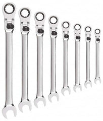 GearWrench - 8 Piece, 5/16" to 3/4", Combination Wrench Set - Inch Measurement Standard, Chrome Finish, Comes in Tray - Caliber Tooling