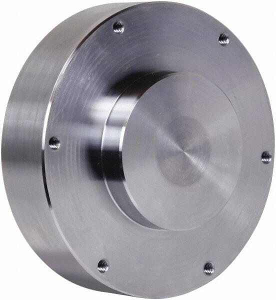 Pratt Burnerd America - Adapter Back Plate for 6" Diam Self Centering Lathe Chucks - Blank Mount, 1.81" Through Hole Diam, Steel - Caliber Tooling