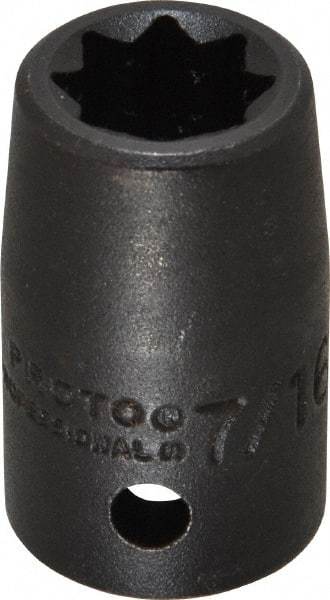 Proto - 1/2" Drive 7/16" Standard Impact Socket - 8 Points, 1-1/2" OAL - Caliber Tooling