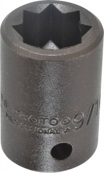 Proto - 1/2" Drive 9/16" Standard Impact Socket - 8 Points, 1-1/2" OAL - Caliber Tooling