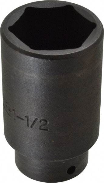 Proto - 1/2" Drive 1-1/2" Deep Impact Socket - 6 Points, 3-1/2" OAL - Caliber Tooling