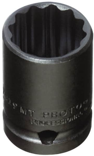 Proto - 1/2" Drive 14mm Standard Impact Socket - 12 Points, 1-1/2" OAL - Caliber Tooling