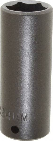 Proto - 1/2" Drive 24mm Deep Impact Socket - 6 Points, 3-1/2" OAL - Caliber Tooling