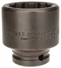 Proto - 3/4" Drive 1-3/4" Standard Impact Socket - 12 Points, 2-5/8" OAL - Caliber Tooling