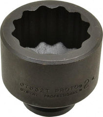 Proto - 3/4" Drive 2" Standard Impact Socket - 12 Points, 2-13/16" OAL - Caliber Tooling