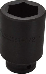 Proto - 3/4" Drive 1-1/2" Deep Impact Socket - 6 Points, 3-1/2" OAL - Caliber Tooling