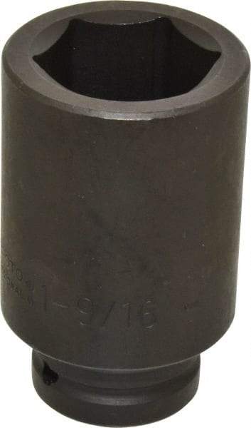 Proto - 3/4" Drive 1-9/16" Deep Impact Socket - 6 Points, 3-13/16" OAL - Caliber Tooling