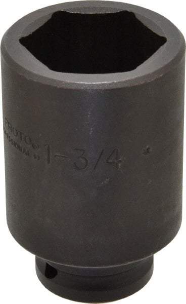 Proto - 3/4" Drive 1-3/4" Deep Impact Socket - 6 Points, 3-7/8" OAL - Caliber Tooling