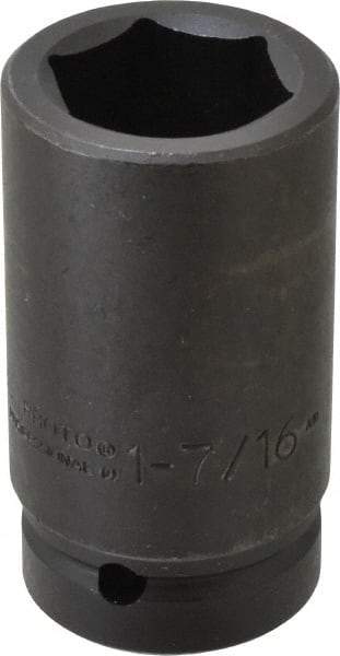 Proto - 1" Drive 1-7/16" Deep Impact Socket - 6 Points, 4" OAL - Caliber Tooling