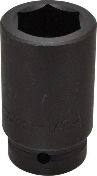 Proto - 1" Drive 1-1/2" Deep Impact Socket - 6 Points, 4" OAL - Caliber Tooling