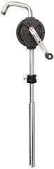 PRO-LUBE - Oil Lubrication 10 Gal/min Flow Cast Iron Rotary Hand Pump - For 15 to 55 Gal Container, Use with Diesel Fuel, Kerosene & Petroleum-Based Fluids, Do Not Use with Water-Based Media - Caliber Tooling