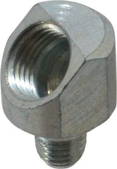 PRO-LUBE - 45° Head Angle, 1/4-28 NPT Steel Grease Fitting Adapter - 1/4" Hex - Caliber Tooling