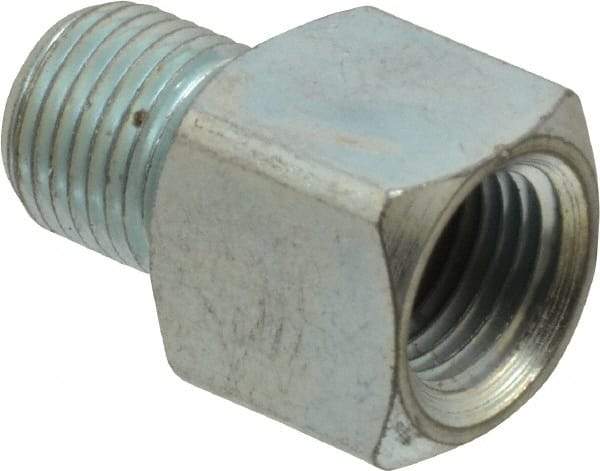 PRO-LUBE - Straight Head Angle, 1/8-27 NPT Steel Grease Fitting Adapter - 1/2" Hex - Caliber Tooling