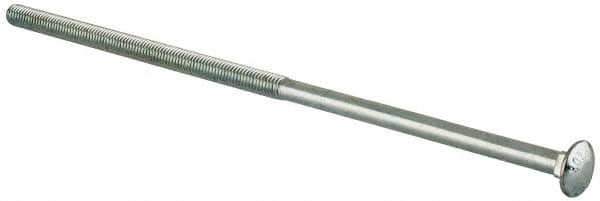 Value Collection - 3/8-16 UNC 11" Length Under Head, Standard Square Neck, Carriage Bolt - Grade 2 Steel, Zinc-Plated Finish - Caliber Tooling