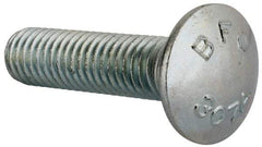 Value Collection - 7/16-14 UNC 1-3/4" Length Under Head, Standard Square Neck, Carriage Bolt - Grade 2 Steel, Zinc-Plated Finish - Caliber Tooling