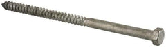 Value Collection - 3/8" Screw, 7" Length Under Head, Steel, Hex Head Lag Screw - Hot Dipped Galvanized, Grade 2 - Caliber Tooling