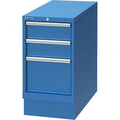 LISTA - 3 Drawer, 66 Compartment Bright Blue Steel Modular Storage Cabinet - Caliber Tooling