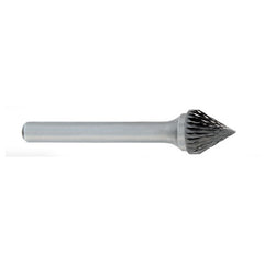 ‎SJ-1 -6mm × 60mm LOC × 6mm Shank × 50mm OAL 60 Degree Cone Carbide Medium Tough Cut Burr - Caliber Tooling