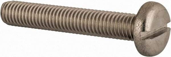 Value Collection - M8x1.25 Metric Coarse, 50mm Length Under Head Slotted Drive Machine Screw - Pan Head, Grade 18-8 & A2 Stainless Steel, Uncoated, Without Washer - Caliber Tooling