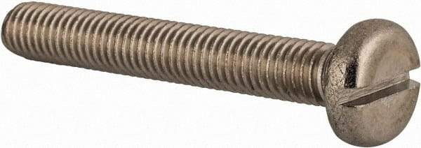 Value Collection - M8x1.25 Metric Coarse, 55mm Length Under Head Slotted Drive Machine Screw - Pan Head, Grade 18-8 & A2 Stainless Steel, Uncoated, Without Washer - Caliber Tooling