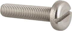 Value Collection - M10x1.50 Metric Coarse, 45mm Length Under Head Slotted Drive Machine Screw - Pan Head, Grade 18-8 & A2 Stainless Steel, Uncoated, Without Washer - Caliber Tooling