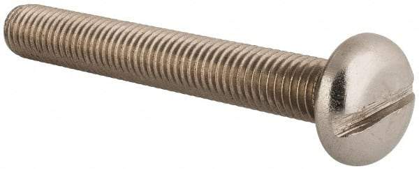 Value Collection - M10x1.50 Metric Coarse, 75mm Length Under Head Slotted Drive Machine Screw - Pan Head, Grade 18-8 & A2 Stainless Steel, Uncoated, Without Washer - Caliber Tooling