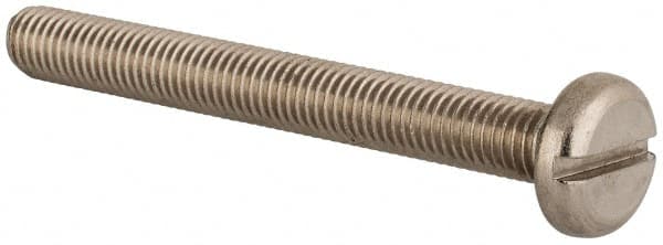 Value Collection - M10x1.50 Metric Coarse, 90mm Length Under Head Slotted Drive Machine Screw - Pan Head, Grade 18-8 & A2 Stainless Steel, Uncoated, Without Washer - Caliber Tooling