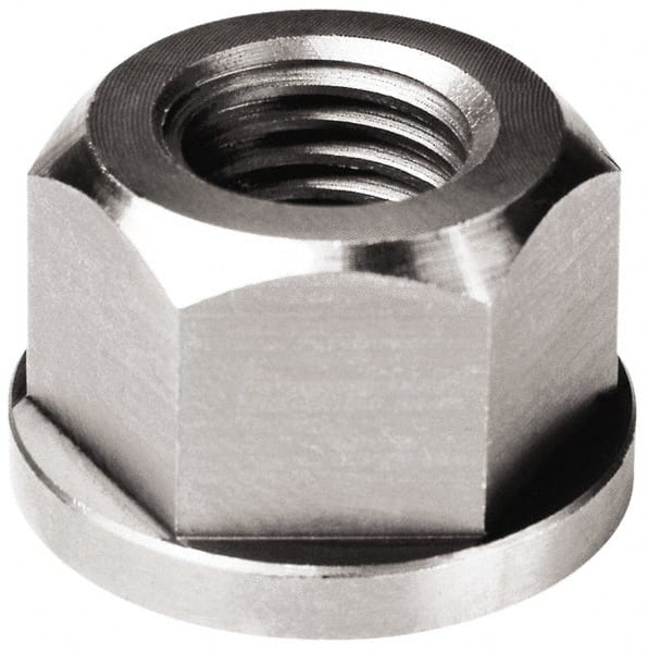 TE-CO - 3/8-16, 7/8" Flange Diam, 1/2" High, 11/16" Across Flats, Flange Nut - Caliber Tooling