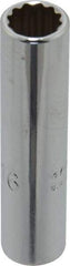 Proto - 5/16", 1/4" Drive, Deep Hand Socket - 12 Points, 2" OAL, Chrome Finish - Caliber Tooling