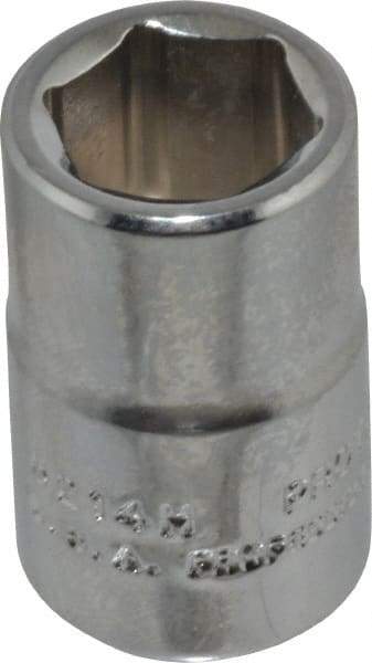 Proto - 7/16", 3/8" Drive, Standard Hand Socket - 6 Points, 1-3/32" OAL, Chrome Finish - Caliber Tooling