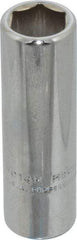 Proto - 7/16", 3/8" Drive, Deep Hand Socket - 6 Points, 2-1/8" OAL, Chrome Finish - Caliber Tooling