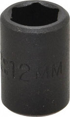 Proto - 3/8" Drive 3/8" Standard Impact Socket - 6 Points, 1-3/32" OAL - Caliber Tooling