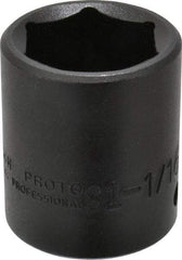 Proto - 1/2" Drive 1-1/16" Standard Impact Socket - 6 Points, 1-3/4" OAL - Caliber Tooling