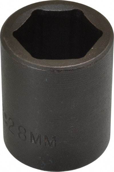 Proto - 1/2" Drive 28mm Standard Impact Socket - 6 Points, 2" OAL - Caliber Tooling