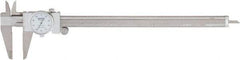 Fowler - 0" to 12" Range, 0.001" Graduation, 0.1" per Revolution, Dial Caliper - White Face, 2.35" Jaw Length - Caliber Tooling