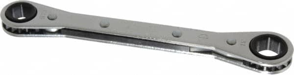 Proto - 3/8" x 7/16" 6 Point Ratcheting Box Wrench - Double End, 5-1/2" OAL, Steel - Caliber Tooling