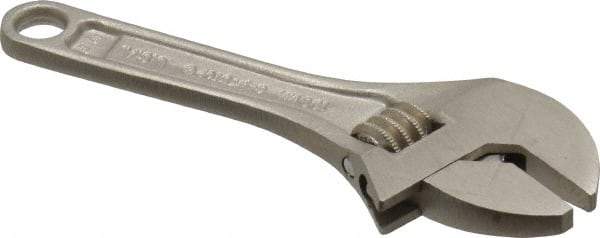 Proto - 1/2" Jaw Capacity, 4" Locking Adjustable Wrench - Steel, Chrome Finish - Caliber Tooling