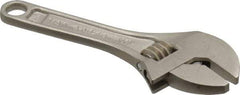 Proto - 1/2" Jaw Capacity, 4" Locking Adjustable Wrench - Steel, Chrome Finish - Caliber Tooling