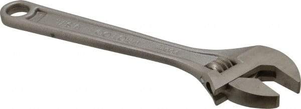 Proto - 1-1/8" Jaw Capacity, 8" Standard Adjustable Wrench - Steel, Chrome Finish - Caliber Tooling