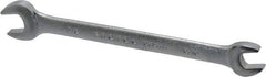 Proto - 5/16" x 3/8" Standard Open End Wrench - 5-1/8" OAL, Double End, Satin Finish, 15° Head Angle - Caliber Tooling