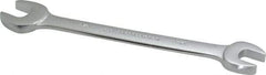 Proto - 9/16" x 5/8" Standard Open End Wrench - 7-5/8" OAL, Double End, Satin Finish, 15° Head Angle - Caliber Tooling